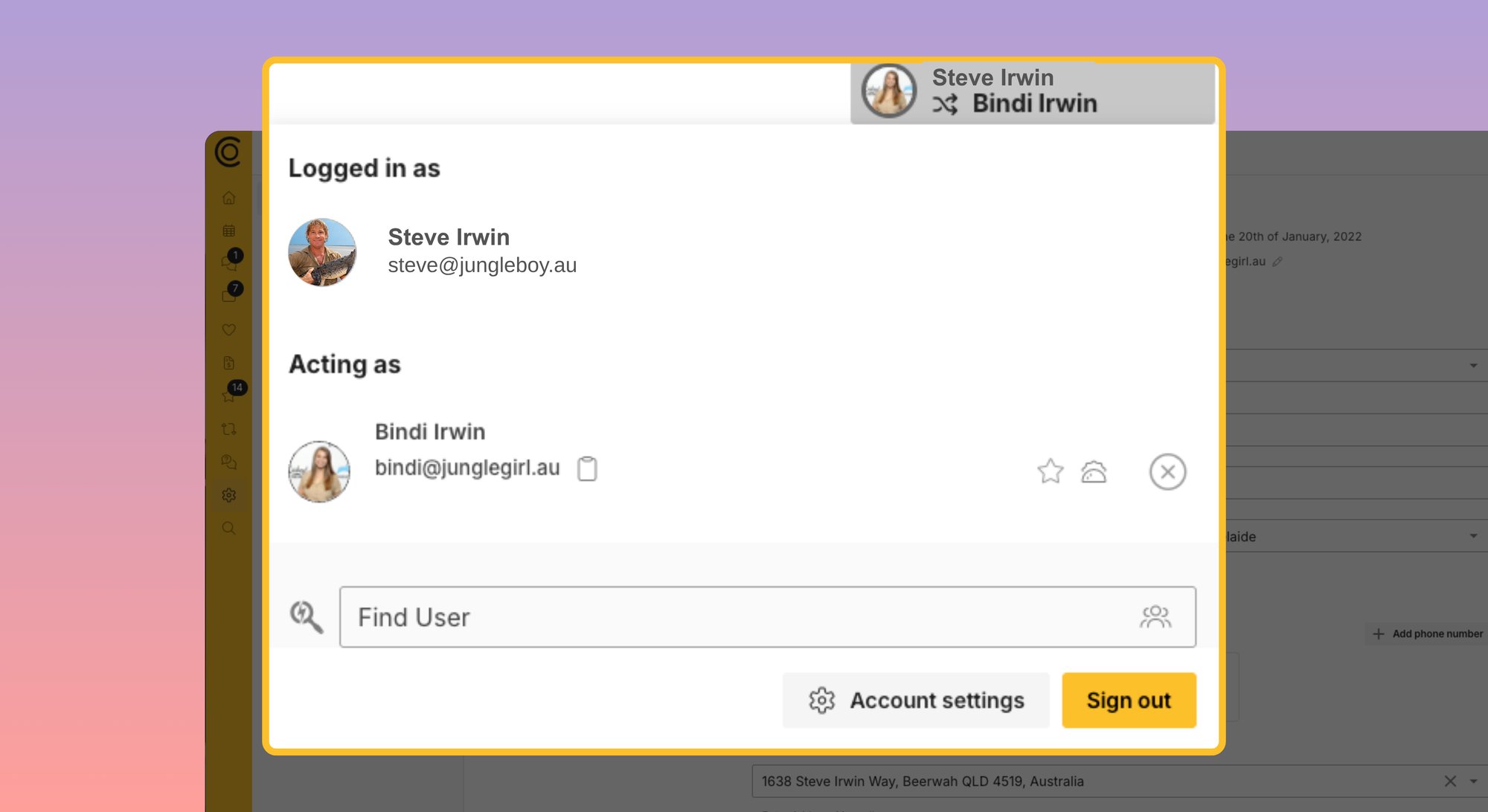 Accessing your account - regular hirer