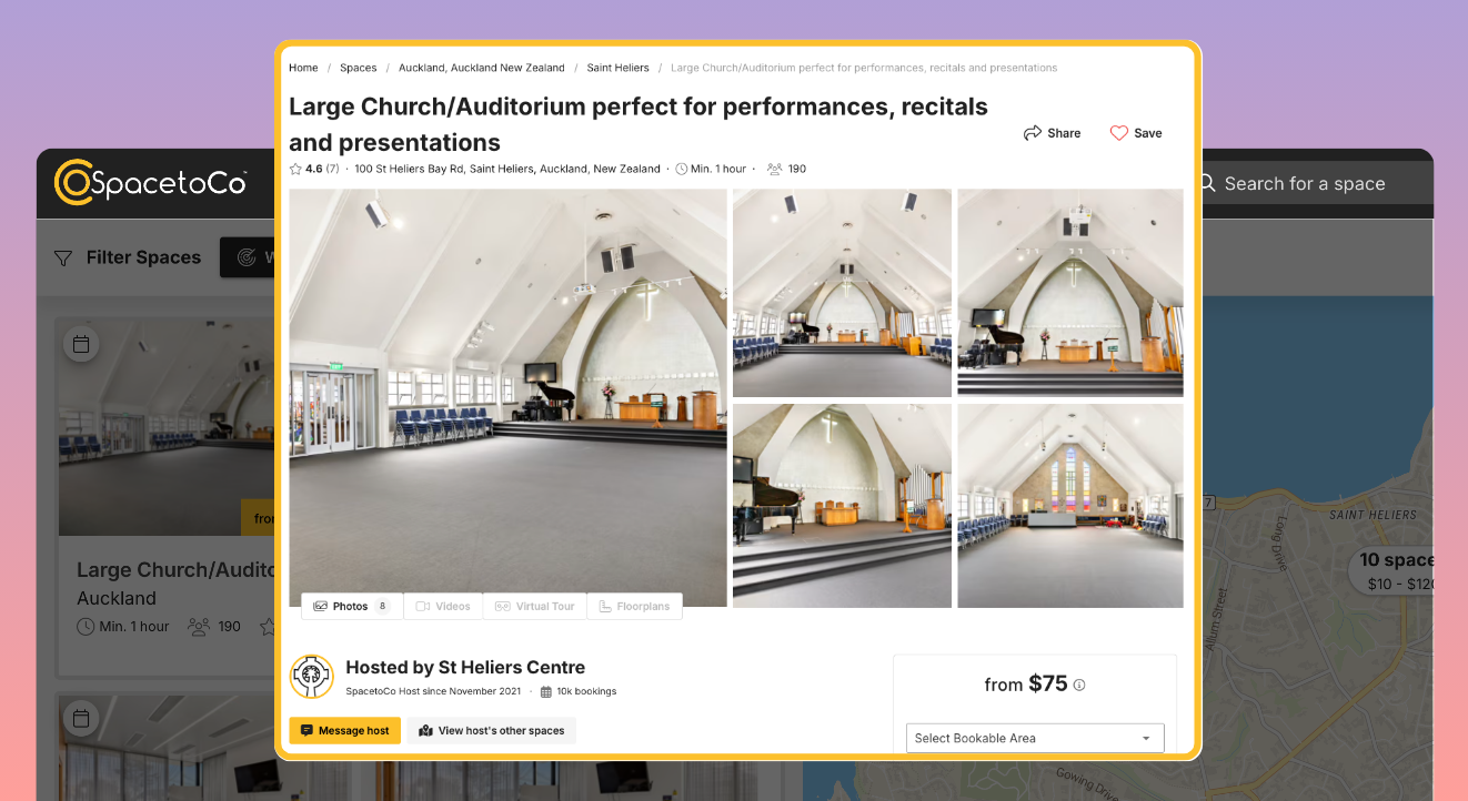 Community Space page