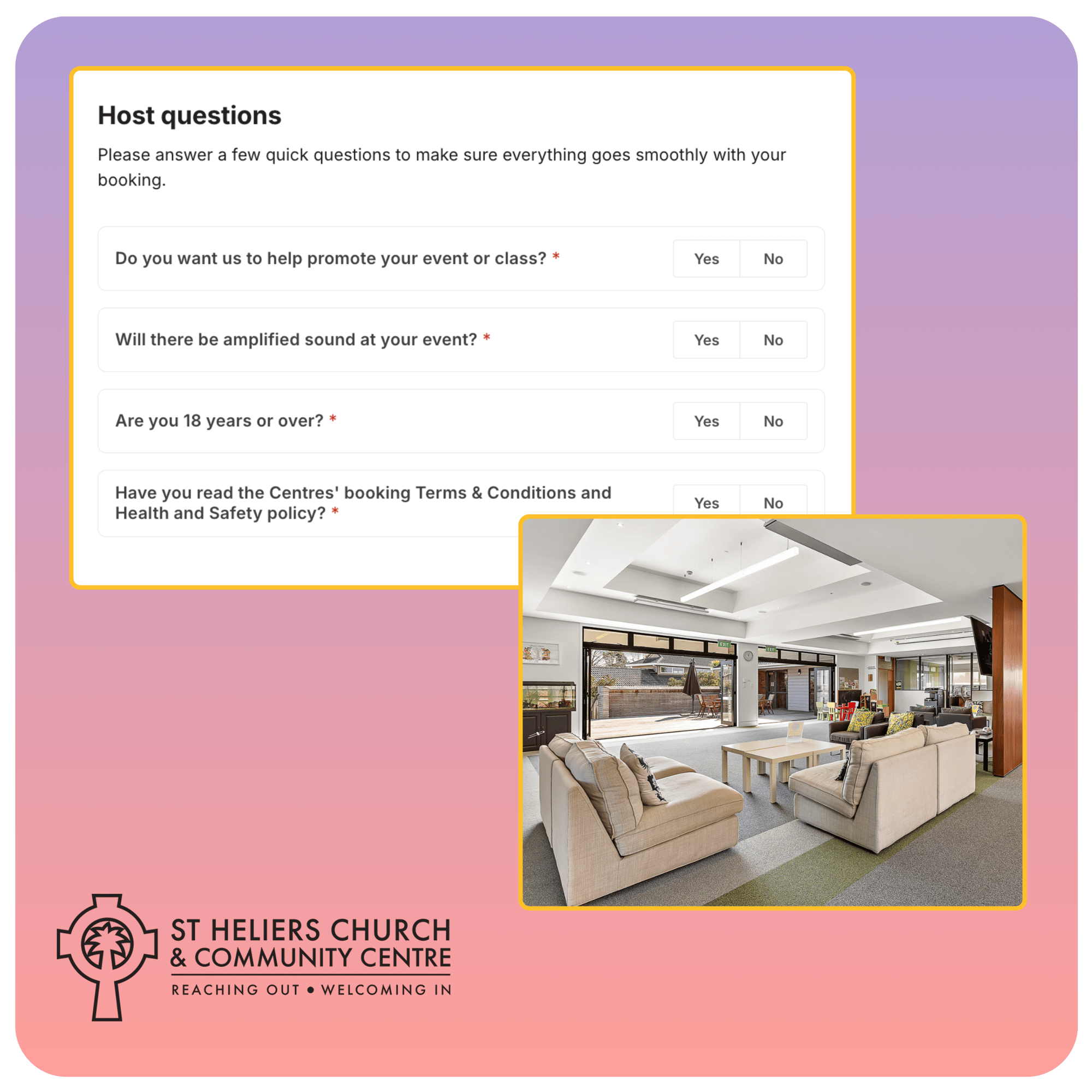 Customisable Booking Journey - St Heliers & Glendowie Community Centre