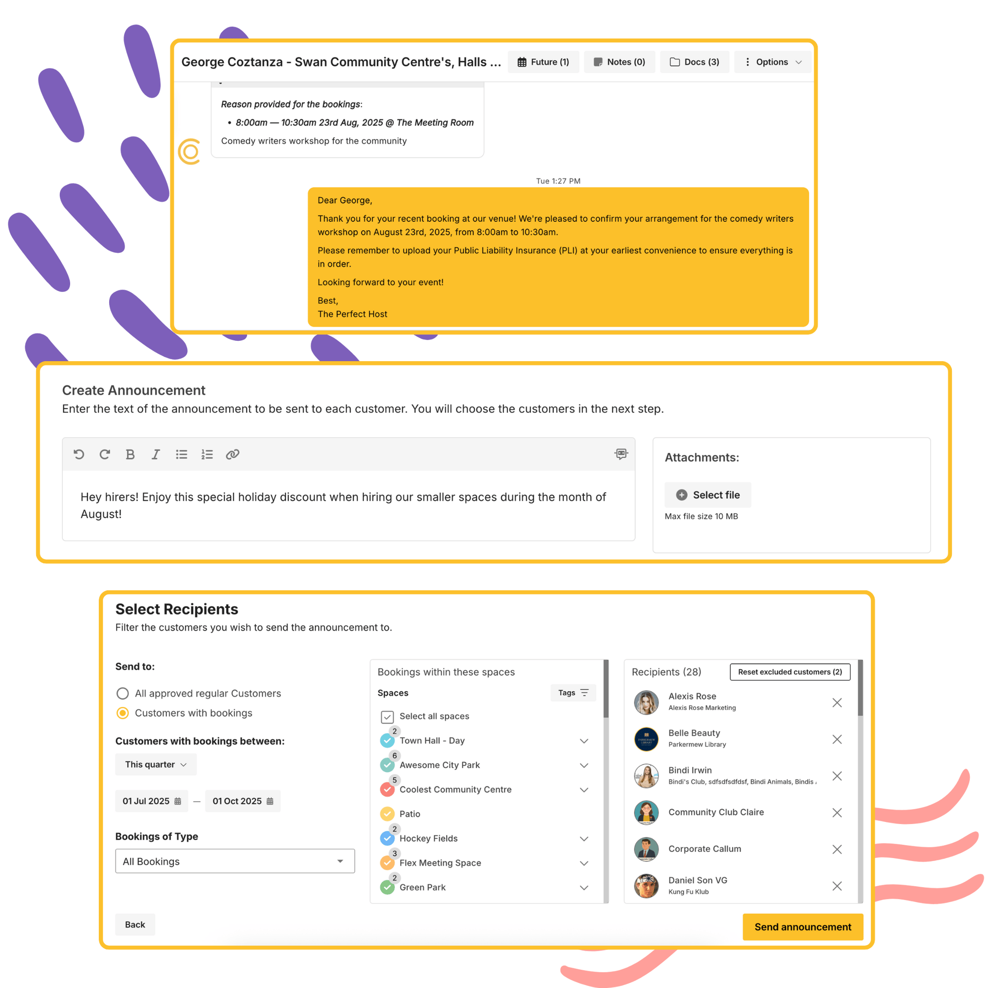 Messages & Announcements