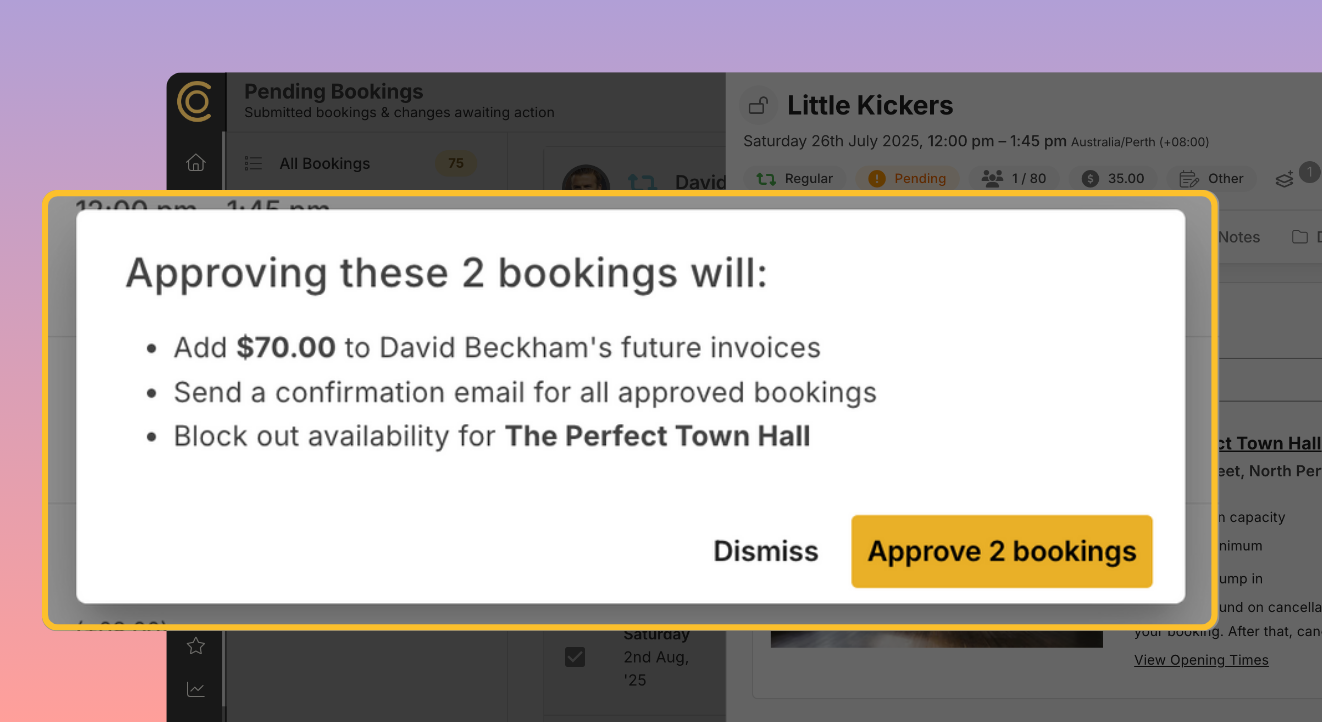 One-Click Booking Accept