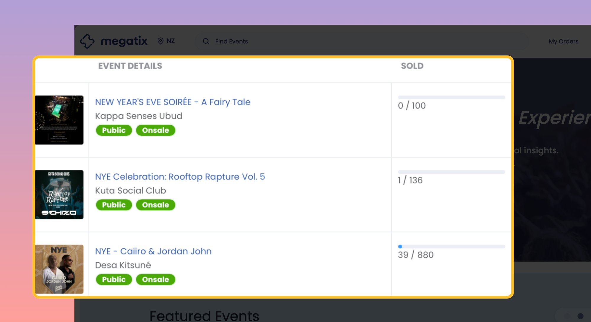 Megatix - Event management