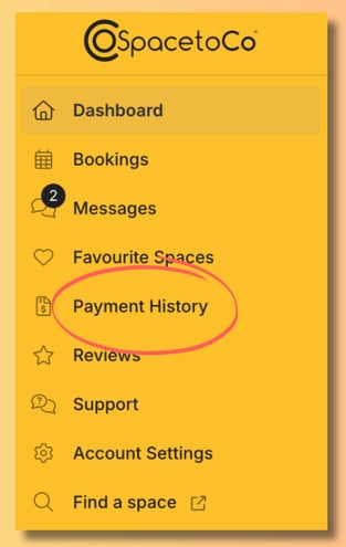 Payment History - Dashboard