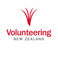 Volunteering New Zealand logo with a red flame-style icon above the organisation name