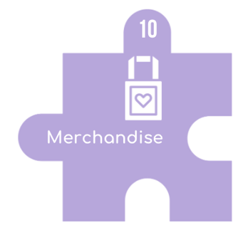SpacetoCo puzzle piece graphic illustrating merchandise sales for community space income.