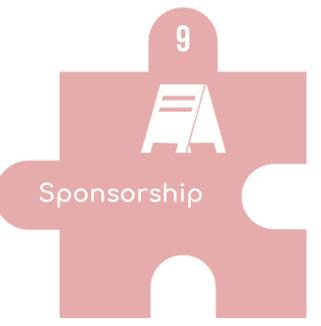 SpacetoCo puzzle piece graphic representing sponsorship opportunities for local venues