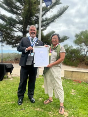 Jacquie Happ, awarded Australia Day WA Community Citizen of the Year Award for Dunsborough