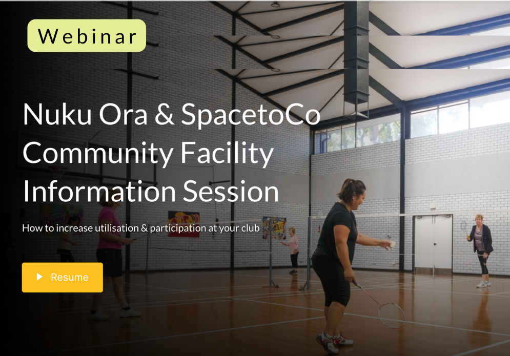 Resources for Sports and Recreation_Increasing utilisation for sports clubs webinar
