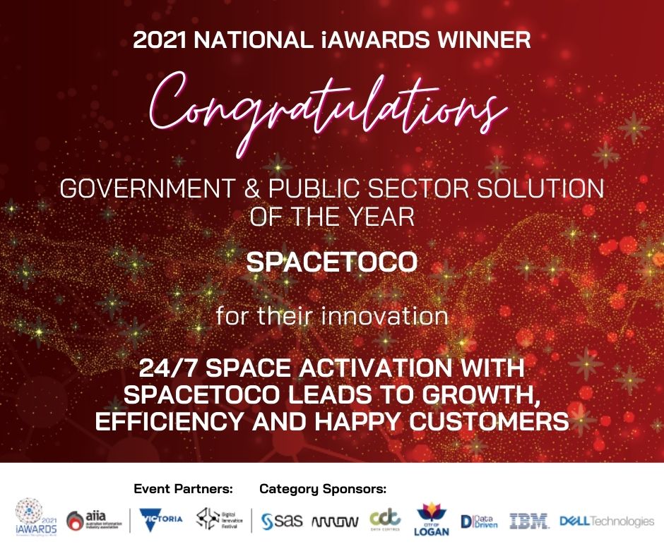 SpacetoCo wins the Government and Public Sector Solution of the year at the National iAwards 2021
