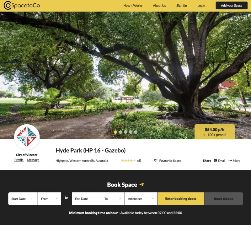 City of Vincent & SpacetoCo - A partnership in community